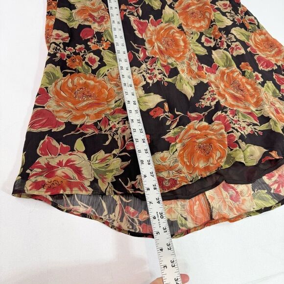 Serengeti Flare Skirt Women 2x Floral Lined Elastic Waist Pull On Flowy Romantic - Picture 2 of 6